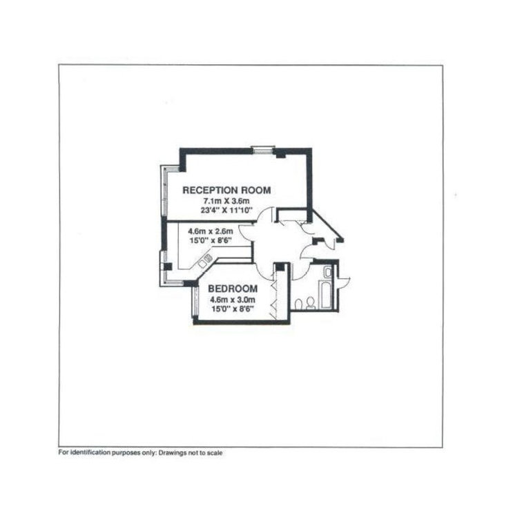 Monarch House - One Bedroom Apartment 1bed-floorplan