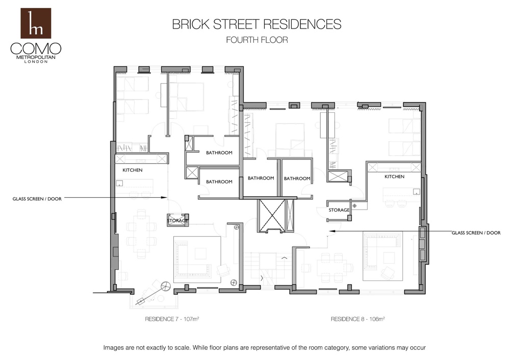 COMO Metropolitan Apartments Brick-Street-Residences Floorplans-4th floor