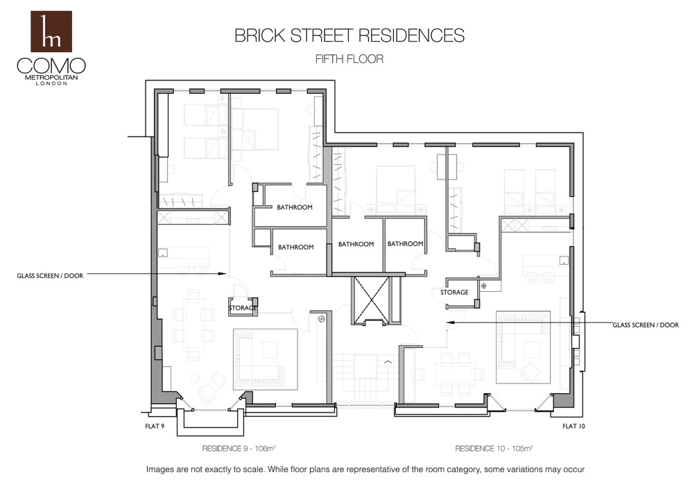COMO Metropolitan Apartments Brick-Street-Residences Floorplans-5th floor