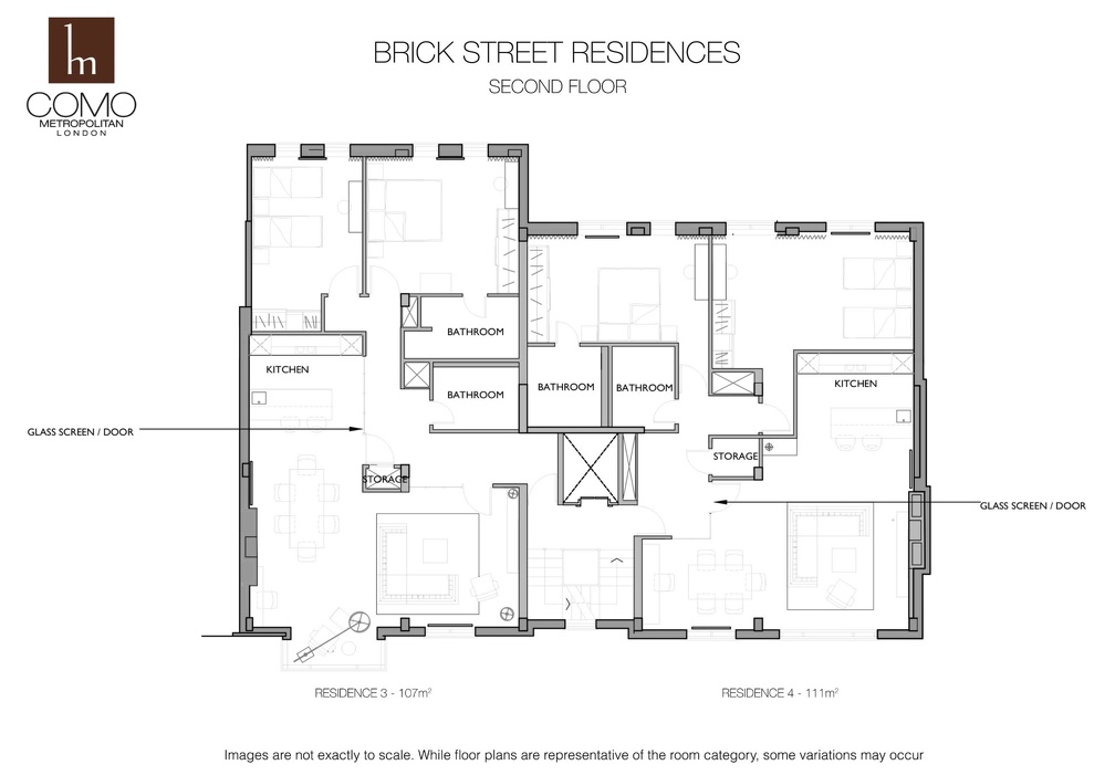 COMO Metropolitan Apartments Brick-Street-Residences Floorplans- 2nd floor