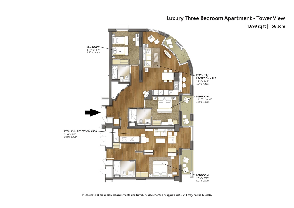 ChevalThreeQuays-Luxury Three Bedroom Apartment Tower Bridge View-039