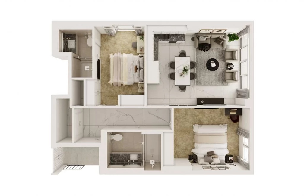 Sanctum-RegentsPark-- 2 bedroom deluxe floorplan
