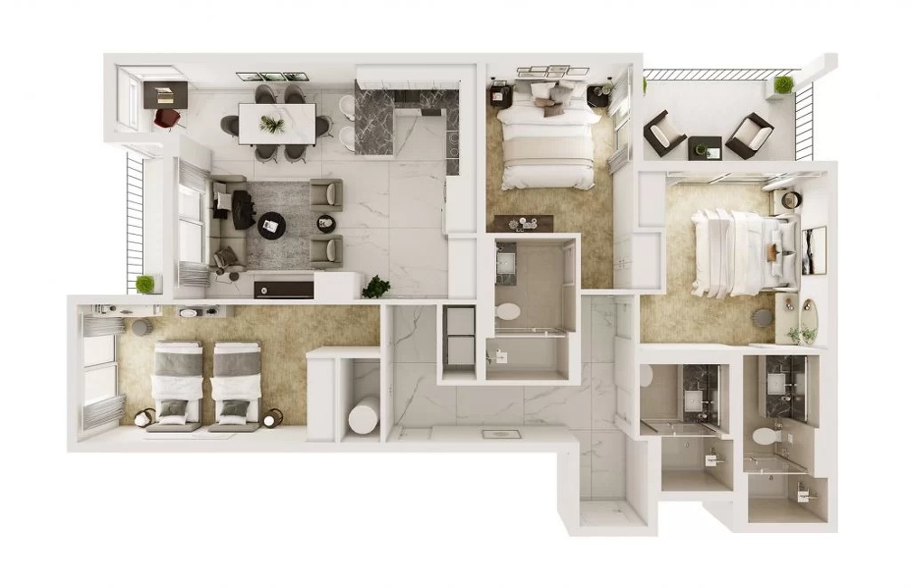 Sanctum-RegentsPark- 3 bedroom deluxe floorplan