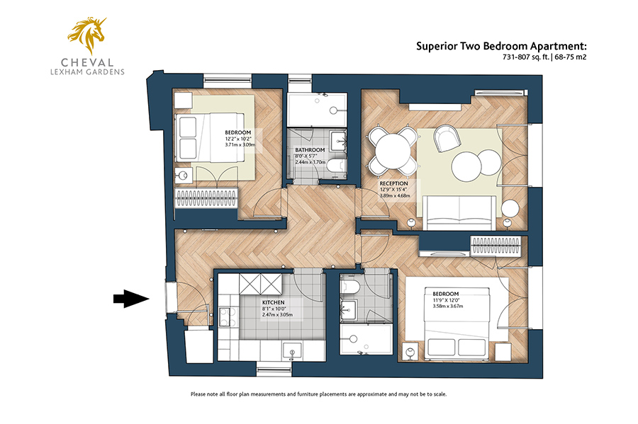 CLG Floorplans Superior-Two-Bedroom-Apartment
