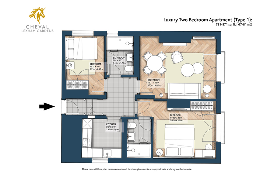 CLG Floorplans Luxury-Two-Bedroom-Apartment Type1