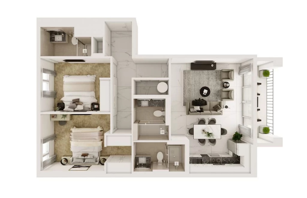 Sanctum-RegentsPark--  2 bed super deluxe floorplan