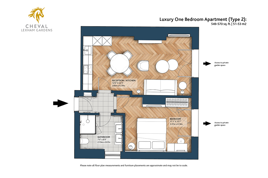 CLG Floorplans Luxury-One-Bedroom-Apartment Type2